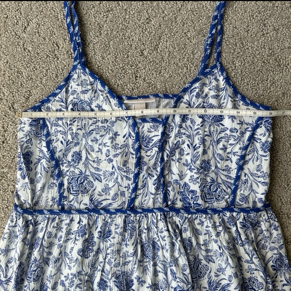 Knox Rose Floral Flowing Bohemian Sleeveless Top Blue & White Women’s SZ XS NWT - Picture 8 of 9